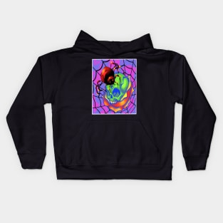 Spider skull and Rose Kids Hoodie